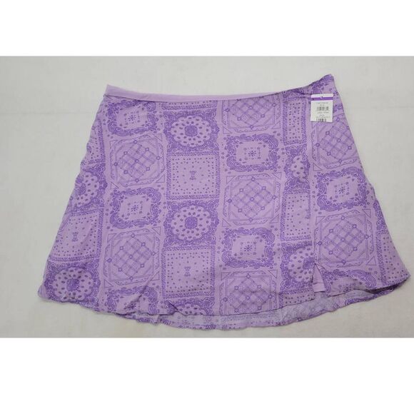BP. Print Woven Skirt in Purple Bandanamix - Picture 1 of 7